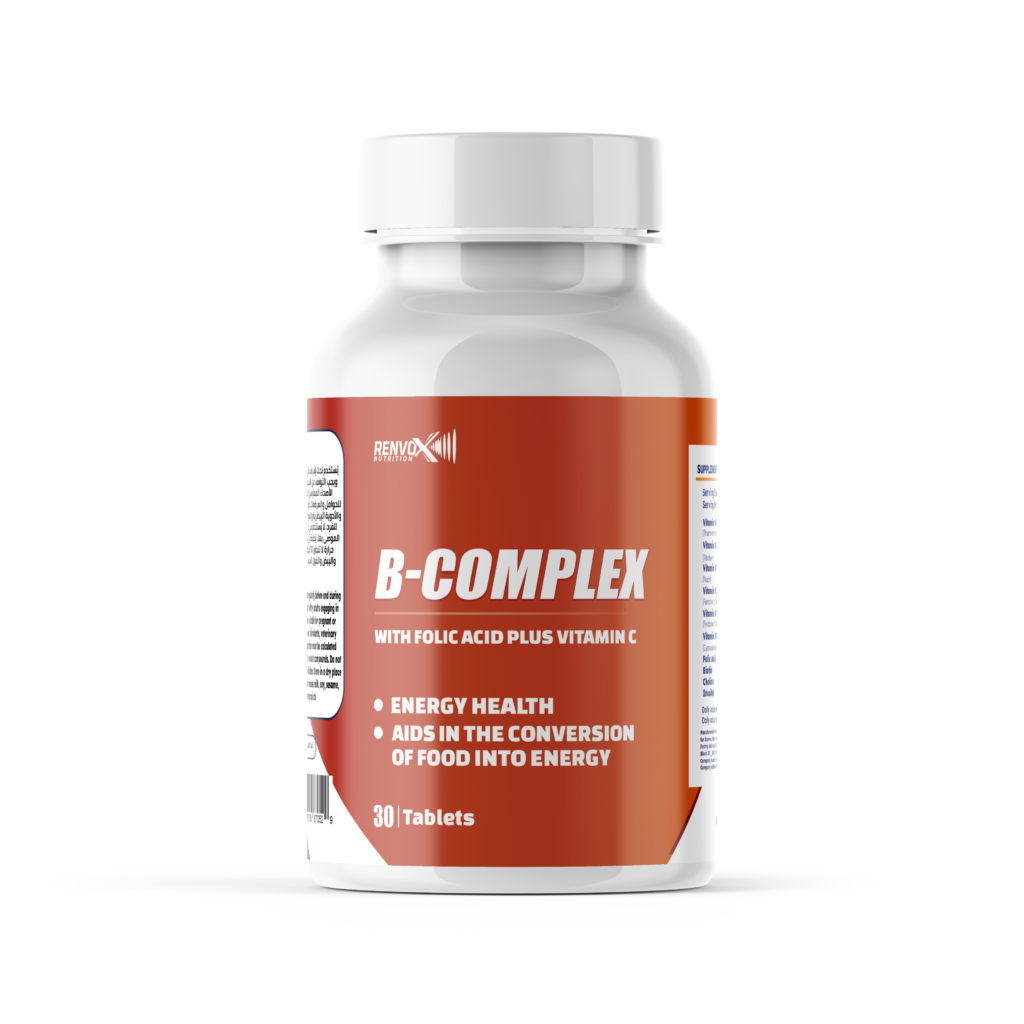Renvox B-Complex with Folic Acid – 30 Tablets | Energy & Wellness Support