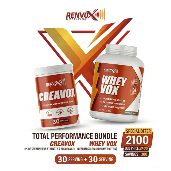 Creatine CREAVOX 30 Servings & Protein WHEYVOX 30 Servings